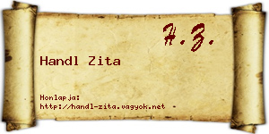 Handl Zita névjegykártya